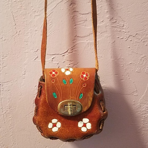 Handbags - Vintage bag - hand tooled bag